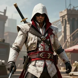 mafia 2 assassin's creed origins crossover ingame, hyperrealism detailed intricate high quality, high resolution, smooth 8 k octane rendered with sss volumetric cinematic dramatic light rtx on ultrahigh maximum settings
