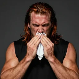 very angry vince mcmahon sneezing in the style of norman rockwell, satanic, photorealistic, realistic proportions, digital illustration, evil, trending on artstation, award - winning