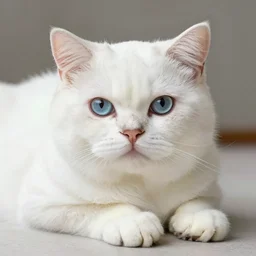“enormous beautiful realistic white marshmallow cat”