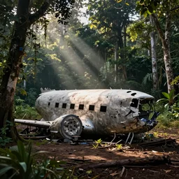 crashed plane in the amazon forest