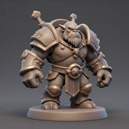 armored goblin troll, stylized stl fantasy miniature, 3 d render, activision blizzard style, hearthstone style