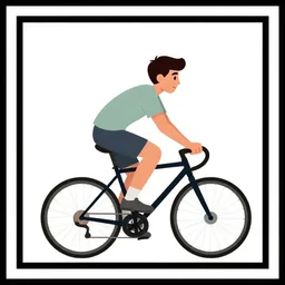 riding a bike by disney concept artists, blunt borders, rule of thirds