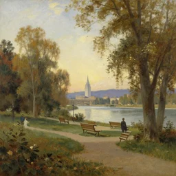spokane riverfront park painting by albert bierstadt