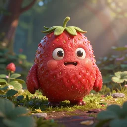 cute strawberry monster
