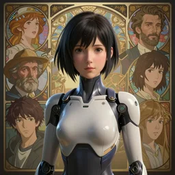 portrait of android girl, highly detailed vfx portrait, unreal engine, sharp focus, smooth, greg rutkowski, loish, rhads, beeple, caspar david friedrich, makoto shinkai and lois van baarle, ilya kuvshinov, rossdraws, elegent, tom bagshaw, alphonse mucha, global illumination, detailed and intricate environment
