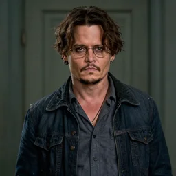 johnny Depp starring in stranger things as a high quality 4k still frame