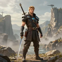 epic fantasy style gem hunter