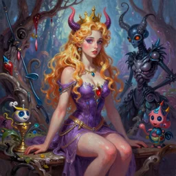 Beautiful Fear and Loathing in Wonderland fantasy art by Alex Pardee and Nekro and Artgerm, unstirred paint, vivid color, cgsociety 4K