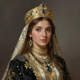kazakh empress, samal yeslyamova, d & d, fantasy, portrait, highly detailed, digital painting, trending on artstation, concept art, sharp focus, illustration, art by artgerm and greg rutkowski and magali villeneuve