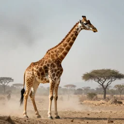 giraffe made of smoke