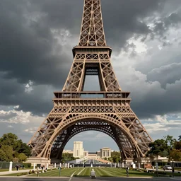 Tour Eiffel in the style of a neoclassical building, digital illustration, exterior design