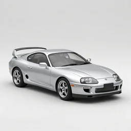 1998 Toyota Supra, silver, 3d model,