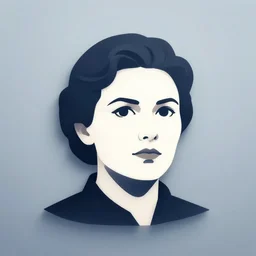 face icon stylized minimalist young communist revolutionary leader nadezhda konstantinovna krupskaya, loftis, cory behance hd by jesper ejsing, by rhads, makoto shinkai and lois van baarle, ilya kuvshinov, rossdraws global illumination