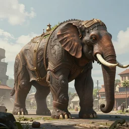 intricate concept illustration, fantasy, street megafauna, large biomes, ultra photorealistic, ultra sharp, 8 k
