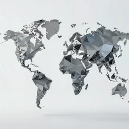 World made out of triangles,4k