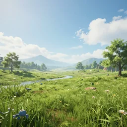 a beautiful serene landscape, unreal engine, 8 k, high quality, high definition