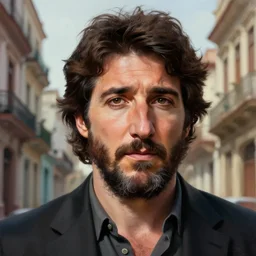 epic portrait of justin trudeau as fidel castro havana cuba background detailed digital painting artstation concept art, donato giancola, joseph christian leyendecker, wlop, boris vallejo, breathtaking, high details, extremely detailed, confused face, establishing shot, artistic, hyper realistic, beautiful face, octane render