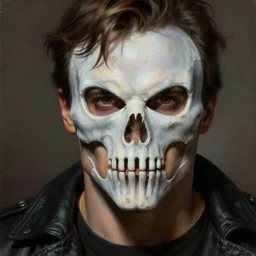 mitch fatel as the punisher, painting by frank frazetta, highly detailed, high quality, 8 k, soft lighting, realistic face, path traced