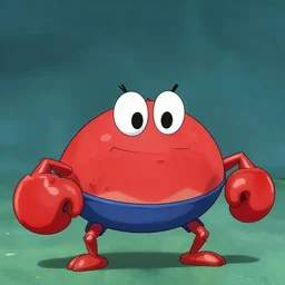 mr. krabs by yoshitaka amano, trending on artstation