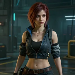 Anna Kendrick as Judy from Cyperpunk 2077 unreal engine 5 4k ultra high quality