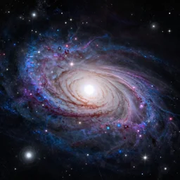 Abstract poster of a galaxy