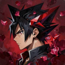 Raiden from MGS4 profile picture by Sachin Teng, asymmetrical, Organic Painting , Violent, Dark, Rose Petal Background, Powerful, geometric shapes, hard edges, energetic, graffiti, street art:2 by Sachin Teng:4