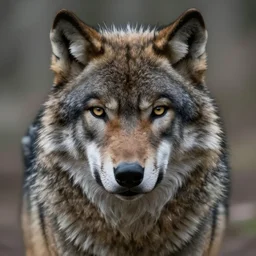 realistic portrait of a man with wolf, dark art, facing camera, photo realistic, detailed, 1 4 5 0, delicate, hyper realism, ultra realistic, 8 k