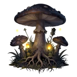 a beautiful digital illustration painting of a detailed gothic fantasy fireflies and roots, dark mushroom, flowers by benoit b. mandelbrot, steven belledin, martin johnson heade, lee madgwick, caspar david friedrich, and david rios ferreira. 8 k resolution trending on artstation concept art digital illustration