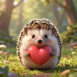 adorable cute heart shaped hedgehog bright artwork by alexander jansson and andy kehoe and graig mullins