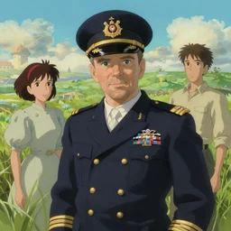 cute navy officer martin clunes, natural lighting, path traced, highly detailed, high quality, digital painting, by don bluth and ross tran and studio ghibli and alphonse mucha, artgerm