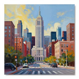 city of boston, painted by basquiat, digital painting, 4 k