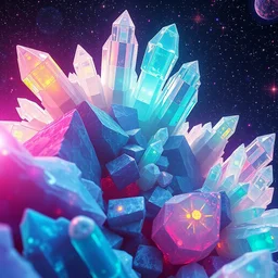 edge of interstellar space, psychedelic crystals, 3 d render, bright neon colors, highly detailed, cinematic, hiroo isono, michael whelan, philippe druillet, jack kirby, lisa frank, aubrey beardsley, ernst haeckel, octane render
