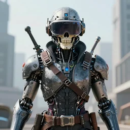 synthwave symmetric frontal view digital portrait nanopunk space pirate, biorobotic legendary thief cyberware, epic apex legends concept, retro futuristic skull vr helmet prototype, beksinski mohrbacher shirow, sharp focus, realistic scifi masterpiece, cinematic natural light, highly intricate details, 8 k, hdr, octane render