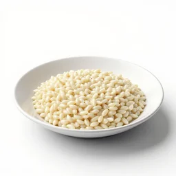 ivory risotto, clean 3d render, octane render, isolated on a pure white background, centered, entire object in frame, sharp focus, soft studio lighting