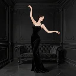 the black room, graceful, elegant, sophisticated, a hyperdetailed illustration by kim jung gi irakli nadar, intricate linework, bright colors, octopath traveler, unreal engine 5 rendered, global illumination, radiant light, detailed intricate environment