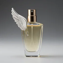 wing shaped perfume bottle.