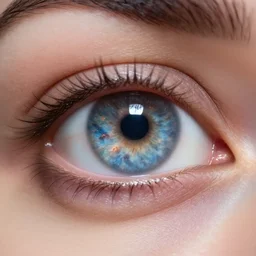 an extreme close up, studio photographic portrait of an eye with a nebula inside of it, dramatic lighting, 8 k, digital art