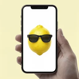 yellow lemon wearing sunglasses emoji iphone