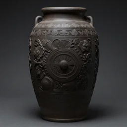 a full realistic photo of a tall and thin cylindrical clay dead sea scroll jar, dark, brooding, volume lighting, atmospheric lighting, painted, intricate, ultra detailed by leesha hannigan, thierry doizon, kai carpenter, well composed, best on artstation, cgsociety, epic, stunning, gorgeous, intricate detail, wow, masterpiece