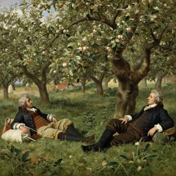 friends resting in the apple orchard by felice casorati, j. m. w. turner