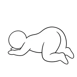 pen line art of stick figure person with tiny legs and a big booty laying down in the style of terriv vellmann @ terrivellmann