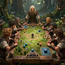 subuteo game on a table but each player is Warwick Davis in the film Willow. 8k octane render unreal engine