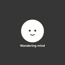 minimalist logo icon for a wandering mind, retro psychology, victo ngai, kilian eng, lois van baarle, behance, beeple
