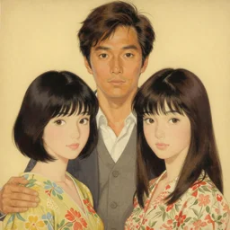 “ lee pace portrait by ikenaga yasunari and ayana otake and ko rakusui, 6 0 s poster, drawing, realistic, sharp focus, japanese, dreamy, nostalgia, faded, golden hues, floral clothes ”