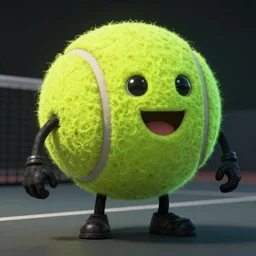 a tennis ball monster, tennis ball, dark, chalky, wearing a suit, digital art, fantasy, magic, trending on artstation, ultra detailed, professional illustration by Basil Gogos