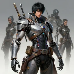 beautiful cyberpunk fantasy character portrait, ultra realistic, cyborg, wide angle, intricate details, ninja artifacts, highly detailed by peter mohrbacher, hajime sorayama, wayne barlowe, boris vallejo, aaron horkey, gaston bussiere, craig mullins