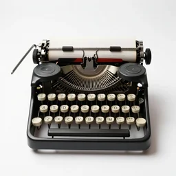 retro typewriter ribbon, commercial catalog photo, isolated on a pure white background, centered, entire object in frame, sharp focus, soft studio lighting