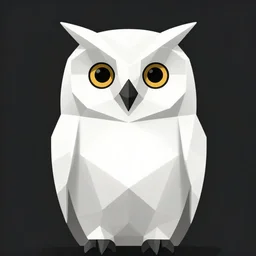 portrait of a geometric owl, identical eyes, medium shot, illustration, full body made of white feathers, symmetrical, art stand, super detailed, cinematic lighting, and its detailed and intricate, gorgeous, by peter mohrbacher
