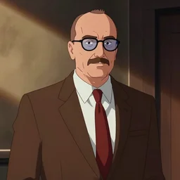 saul goodman in the style of pheonix wright, cartoon