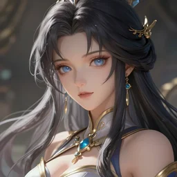 beautiful young attractive anime woman, closeup, d & d, fantasy, intricate, elegant, highly detailed, digital painting, artstation, sharp focus, fantasy art, illustration, 8 k